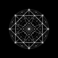 Sacred geometry, spiritual symbol or tattoo vector