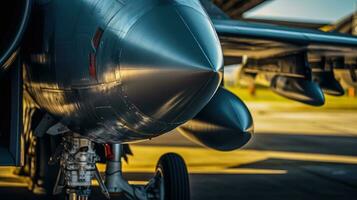 An Aviation Engineering Background with a Jet Aircraft and a Propeller Engine AI Generated photo