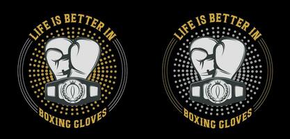 Boxing t-shirt design. vector