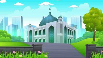 Natural cartoon comics background video