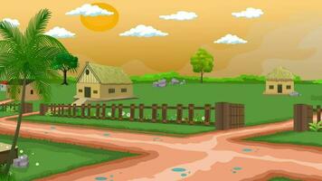 Natural cartoon comics background video