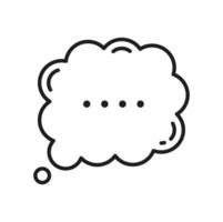 Think memo speech bubble, message or chatting box vector