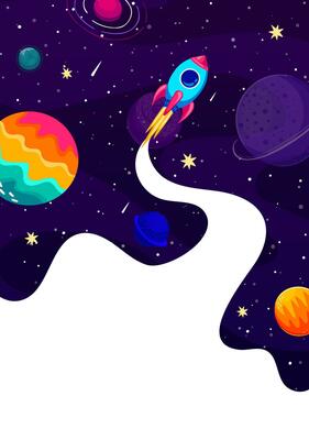 Space rocket launch, business start up concept