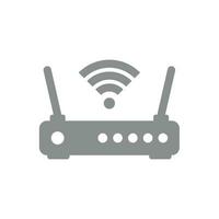 Internet router vector icon. Wi fi modem symbol.