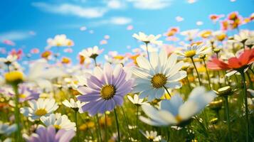 Spring Freshness A Blooming Meadow of Colorful Flowers AI Generated photo