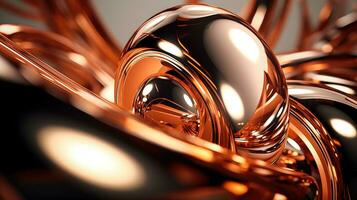 Copper Shine and Opulence A Luxurious and Exquisite Metallic Graphic AI Generated photo