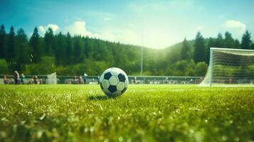 A Corner Kick Strategy Executed with Athletic Skill and Coordination AI Generated photo