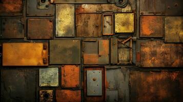 Rustic Metal Magic Vintage Graphics and Textures with a Distressed Surface AI Generated photo