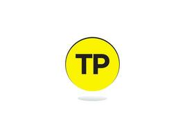 moderno tp logo icono, inicial circulo tp logo letra vector