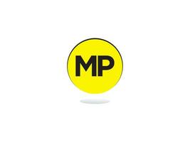 mínimo mp logo icono, creativo mp logo letra diseño para negocio vector