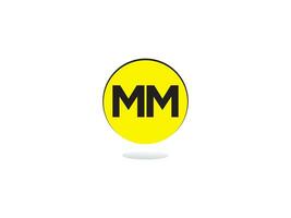 mínimo mm logo icono, creativo mm logo letra diseño para negocio vector