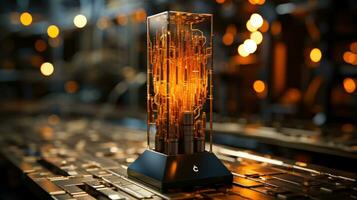 Quantum computing gadget AI Generated photo