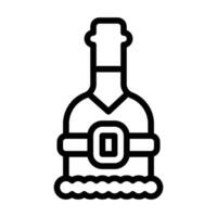 icono de línea de vino vector