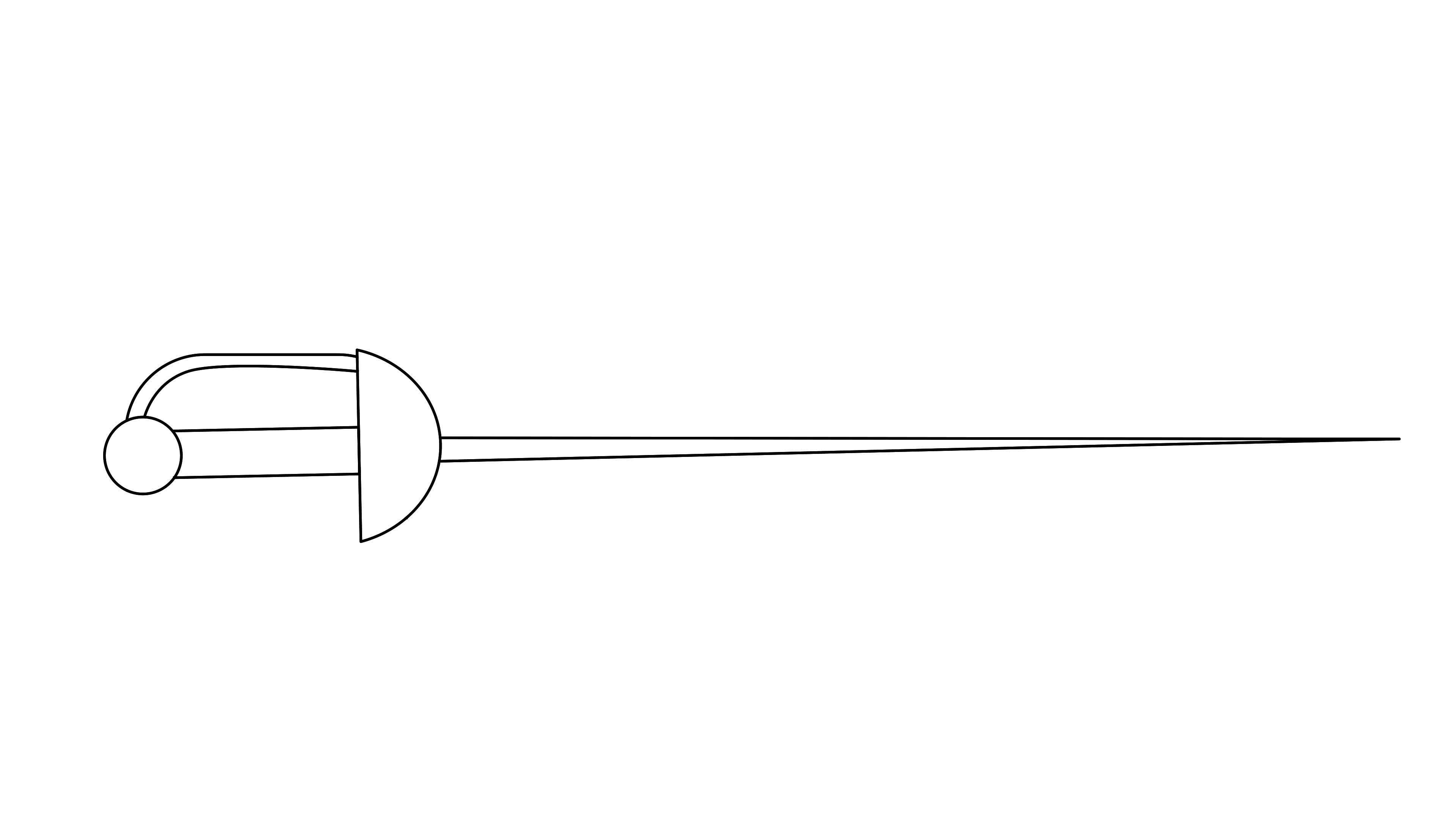 Animation forms a sketch of a fencing sword icon 31743449 Stock Video at Vecteezy