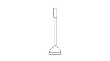 animated video sketch of the toilet suction tool icon