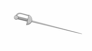 animated video of the fencing sword icon