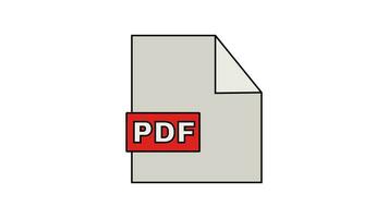 animación formas un pdf archivo icono video