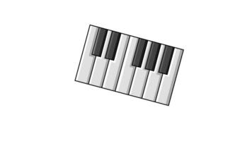 animado vídeo do a piano teclado ícone video
