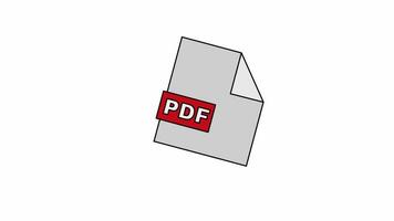 animado vídeo icono pdf archivo video