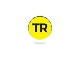 Modern Tr Logo Icon, Initial Circle TR Logo Letter Vector