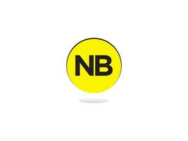 Abstract NB Logo Icon, Modern Luxury Nb Minimalist Letter Logo vector
