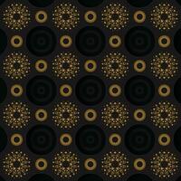 Luxury Dark circle border pattern background vector