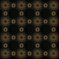 Luxury Dark circle border pattern background vector