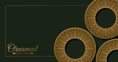 Luxury Dark circle border pattern background vector