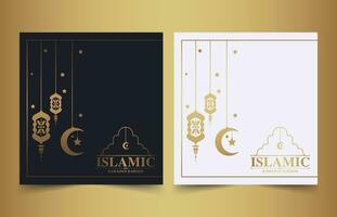 luxury islamic ramadan kareem greeting card vector