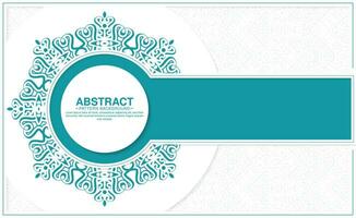 Flat blue mandala arabesque background vector