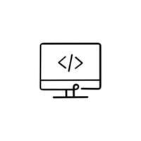 Coding Line Style Icon Design vector