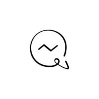 Messenger Line Style Icon Design vector