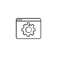 sitio web ajuste línea estilo icono diseño vector