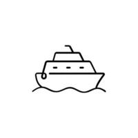 Ferry Line Style Icon Design vector