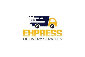 Express and fast delivery service and courier vector logo design