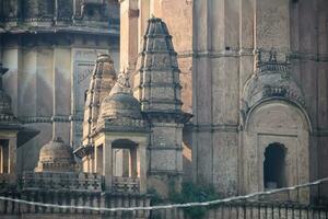 Beautiful view of Orchha Palace Fort, Raja Mahal and chaturbhuj temple from jahangir mahal, Orchha, Madhya Pradesh, Jahangir Mahal - Orchha Fort in Orchha, Madhya Pradesh, Indian archaeological sites photo