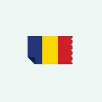 Romania flag icon vector