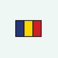 Romania flag icon vector