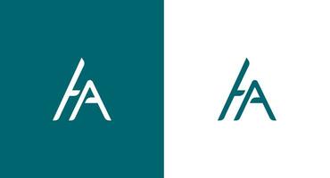 H and A Letter Logo Design. Initial Letter A and H Logo HA icon Brand identity Design Monogram Logo vector