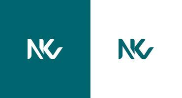 nkv letra logo diseño vector modelo. norte y kv icono diseño, nkv icono marca identidad diseño monograma logo