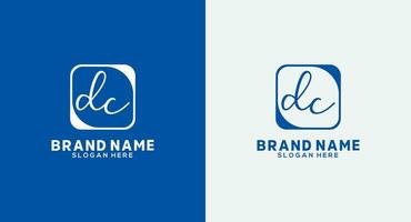 dc Letter Handwriting Signature Logo dc Logo dc icon Design vector