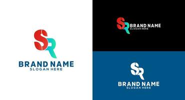 SR Letter Monogram Logo Design SR icon Lettermark Logo vector