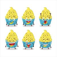 Cartoon character of ice cream banana cup with smile expression vector