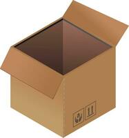 illustration of open cardboard box vector