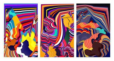 Vector colorful abstract psychedelic liquid and fluid background pattern 2024