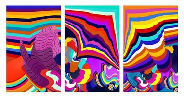 Vector colorful abstract psychedelic liquid and fluid background pattern 2024