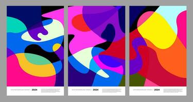Vector Illustration colorful liquid and fluid abstract for banner template 2024