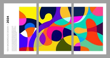 Vector Illustration colorful liquid and fluid abstract for banner template 2024