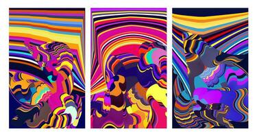 Vector colorful abstract psychedelic liquid and fluid background pattern 2024