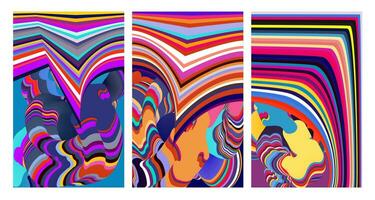 Vector colorful abstract psychedelic liquid and fluid background pattern 2024